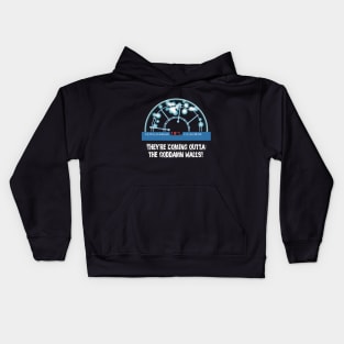 Aliens (1986): They're coming outta the goddamn walls! Kids Hoodie